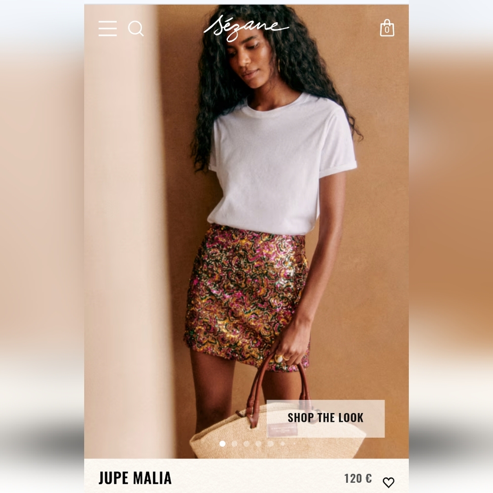 Sezane Malia sequin Skirt